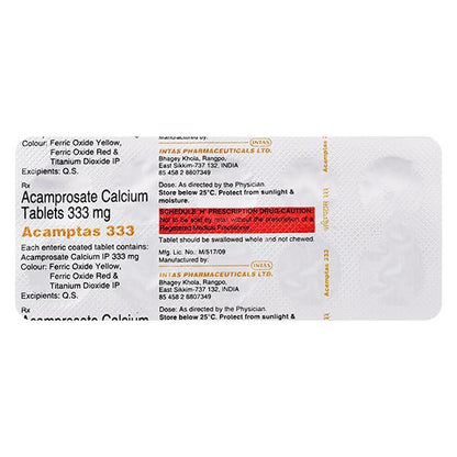 Acamptas 333mg Tablet 6'S - Global Surgicals