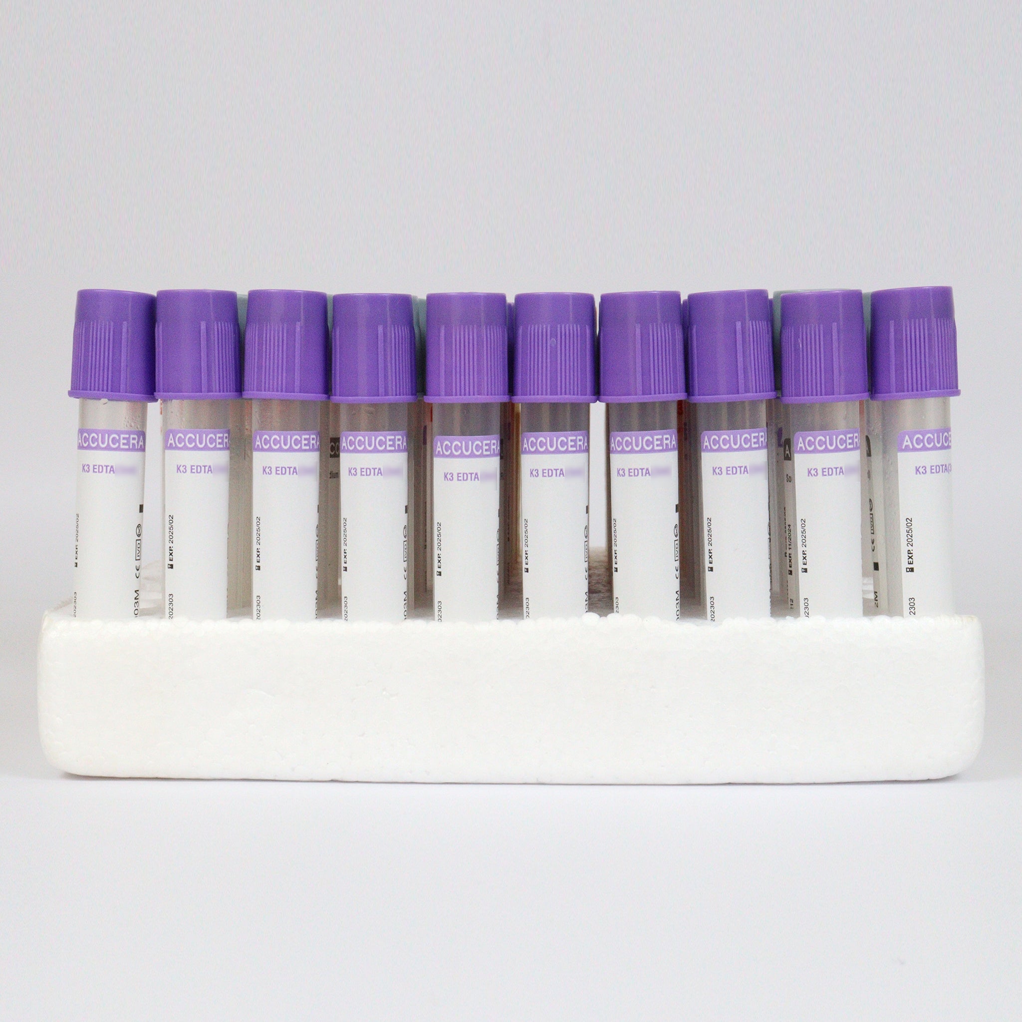 Accucera K3EDTA Non Vacuum Blood Collection Tube - Global Surgicals