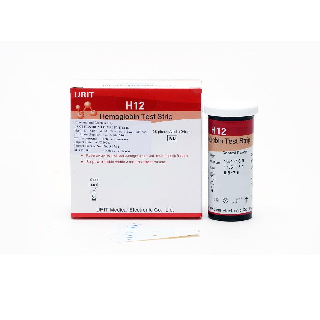 Accurex Urit Hemoglobin Test H12 Strips - Global Surgicals
