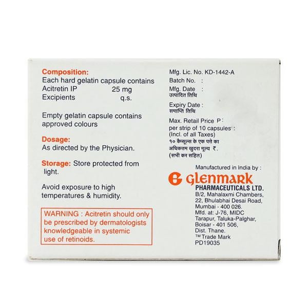Aceret 25mg Capsule 10'S - Global Surgicals