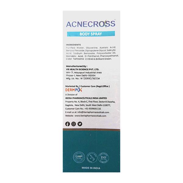 ACNECROSS ACNE CONTROL BODY Spray 50ml - Global Surgicals