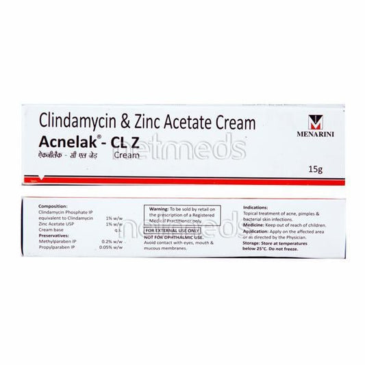 Acnelak Clz Cream 15gm - Global Surgicals