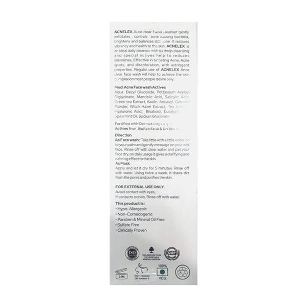 ACNELEX MEDI ACNE (CLEANSER + MASK) Face Wash 100ml - Global Surgicals