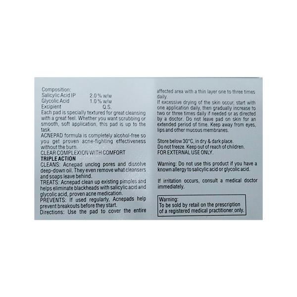 ACNEPAD Soft Textured Pad Wipes 50's - Global Surgicals