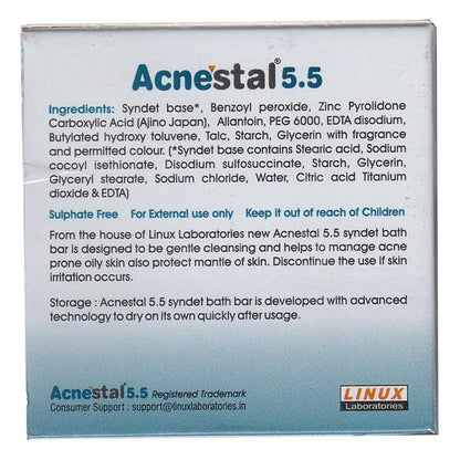 ACNESTAL 5.5 Syndet Bar 75gm - Global Surgicals