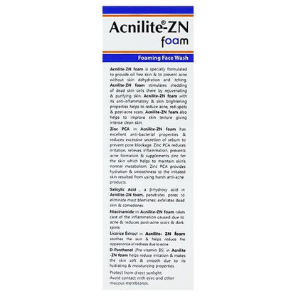 ACNILITE ZN FOAM Face Wash 100ml - Global Surgicals
