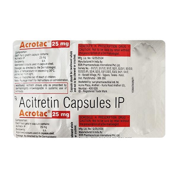 Acrotac 25mg Capsule 10'S - Global Surgicals