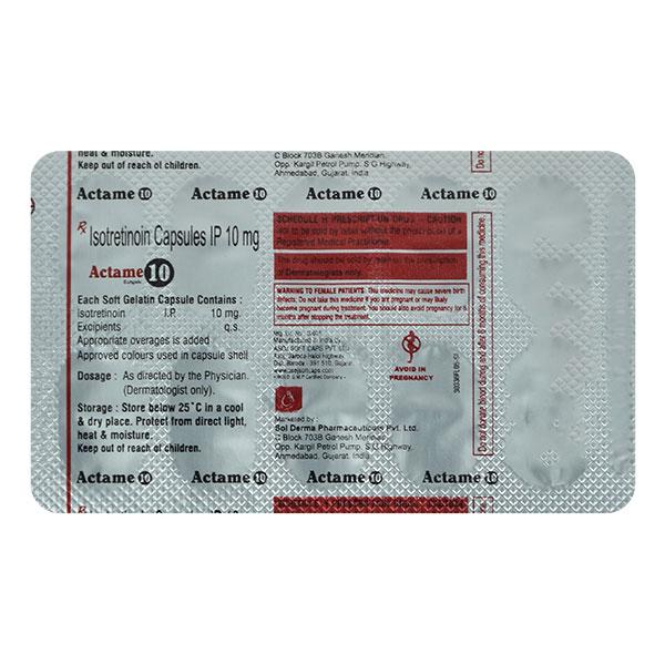 ACTAME 10 Softgel 10's - Global Surgicals