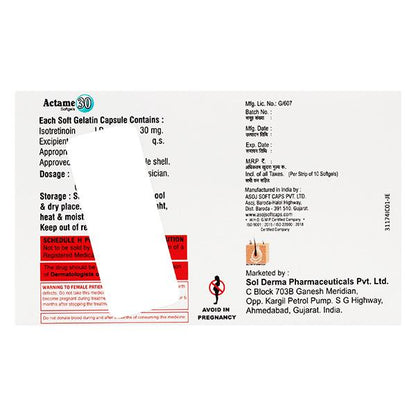 ACTAME 30 Capsule 10's - Global Surgicals