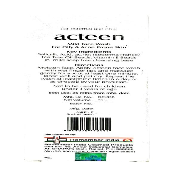 ACTEEN Face Wash 70gm - Global Surgicals