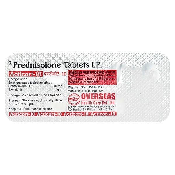 Acticort 10mg Tablet 10'S - Global Surgicals