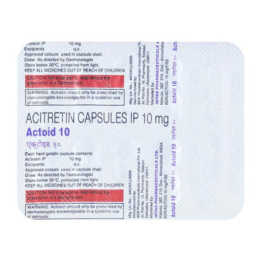 Actoid 10mg Capsule 10'S - Global Surgicals