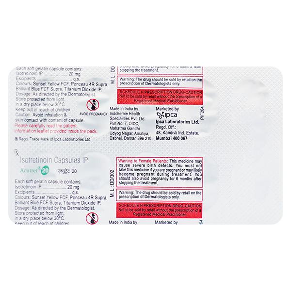 Acutret 20mg Capsule 10'S - Global Surgicals