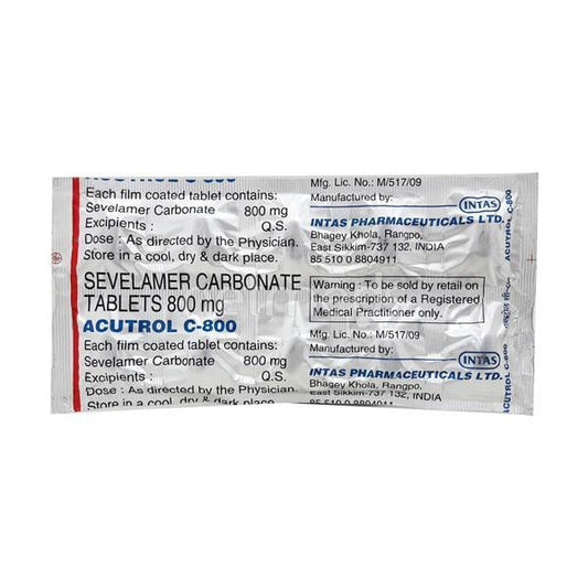 Acutrol C 800mg Tablet 10'S - Global Surgicals