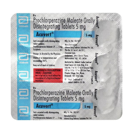 Acuvert 5mg Tablet 9'S - Global Surgicals