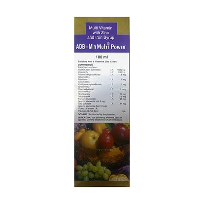 Adb Min Multi Power Syrup 100ml - Global Surgicals