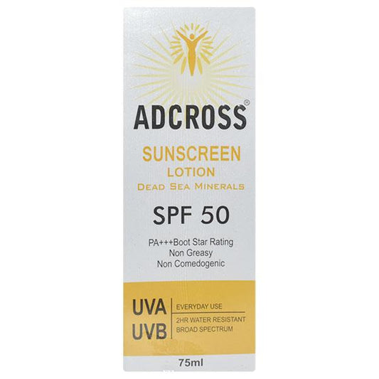 ADCROSS SPF 50 PA+++ SUNSCREEN Lotion 75ml - Global Surgicals