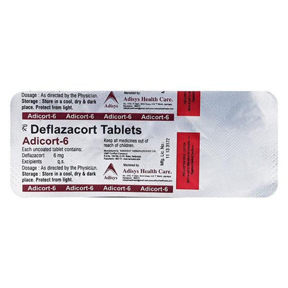 ADICORT 6 Tablet 10's - Global Surgicals