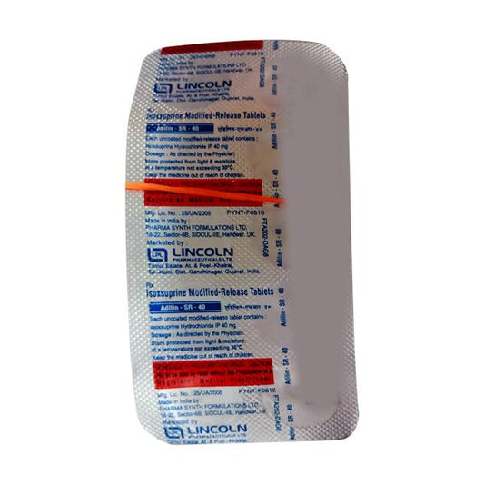 ADILIN SR 40 Tablet 10's - Global Surgicals