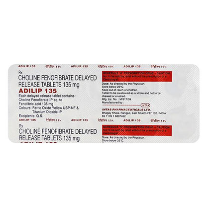 Adilip 135mg Tablet 10'S - Global Surgicals
