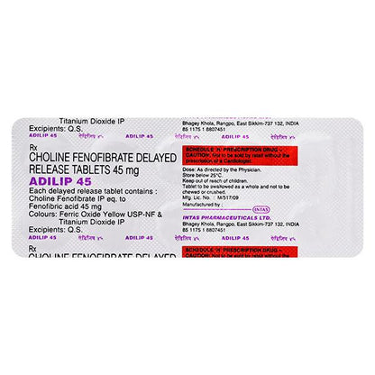 Adilip 45mg Tablet 10'S - Global Surgicals