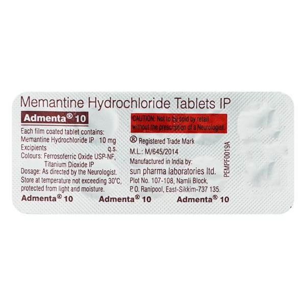 Admenta 10mg Tablet 10'S - Global Surgicals