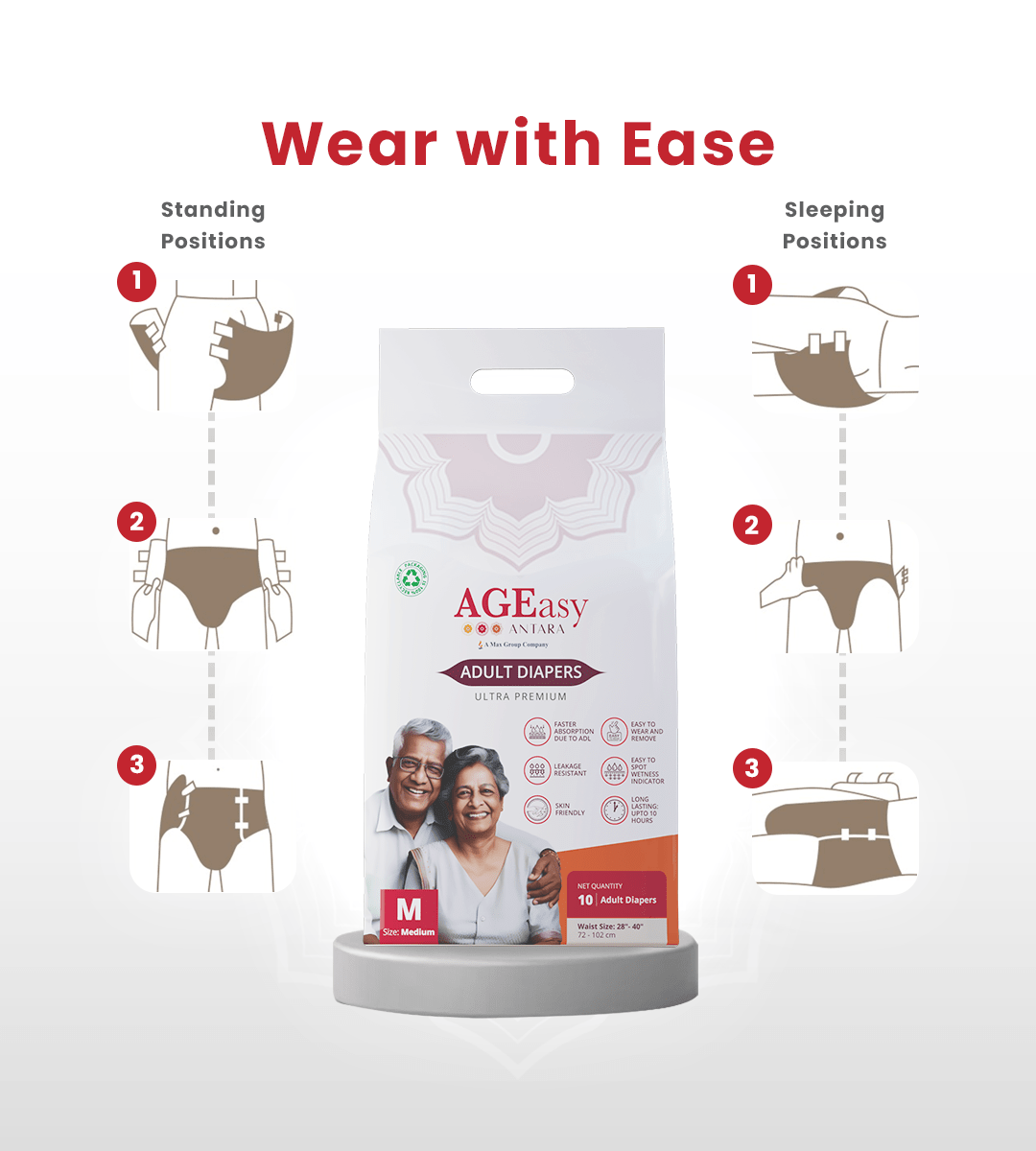 Adult Diapers Tape style - Global Surgicals