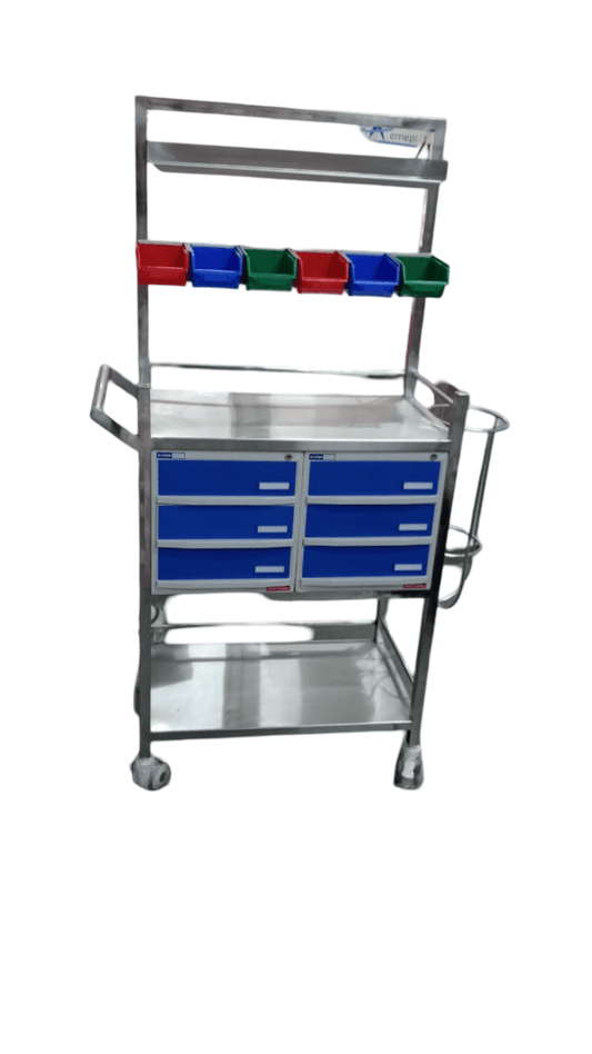 Aemepl Healthcare Crash Cart Trolley - Global Surgicals