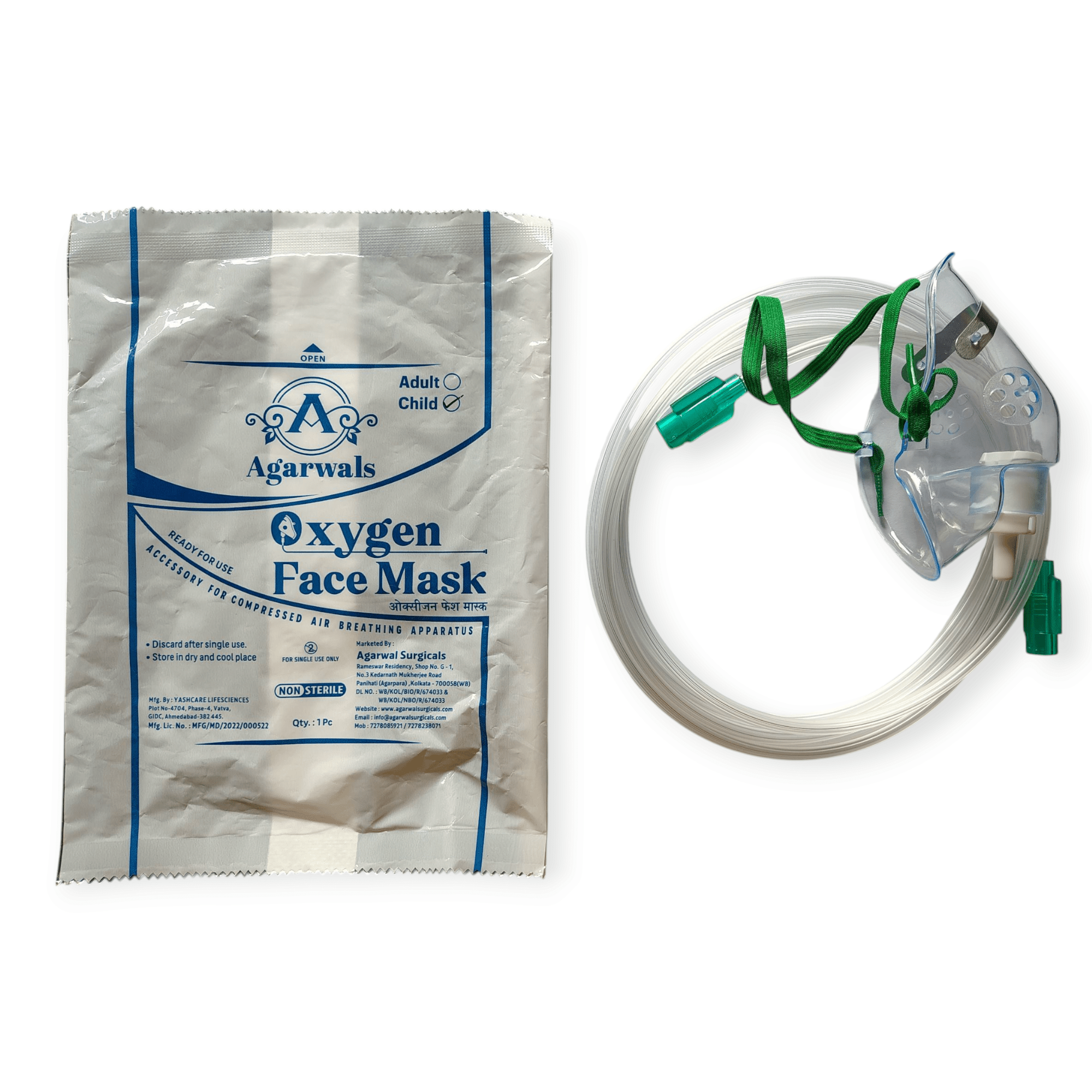Agarwals Oxygen Face Mask Paediatric - Global Surgicals