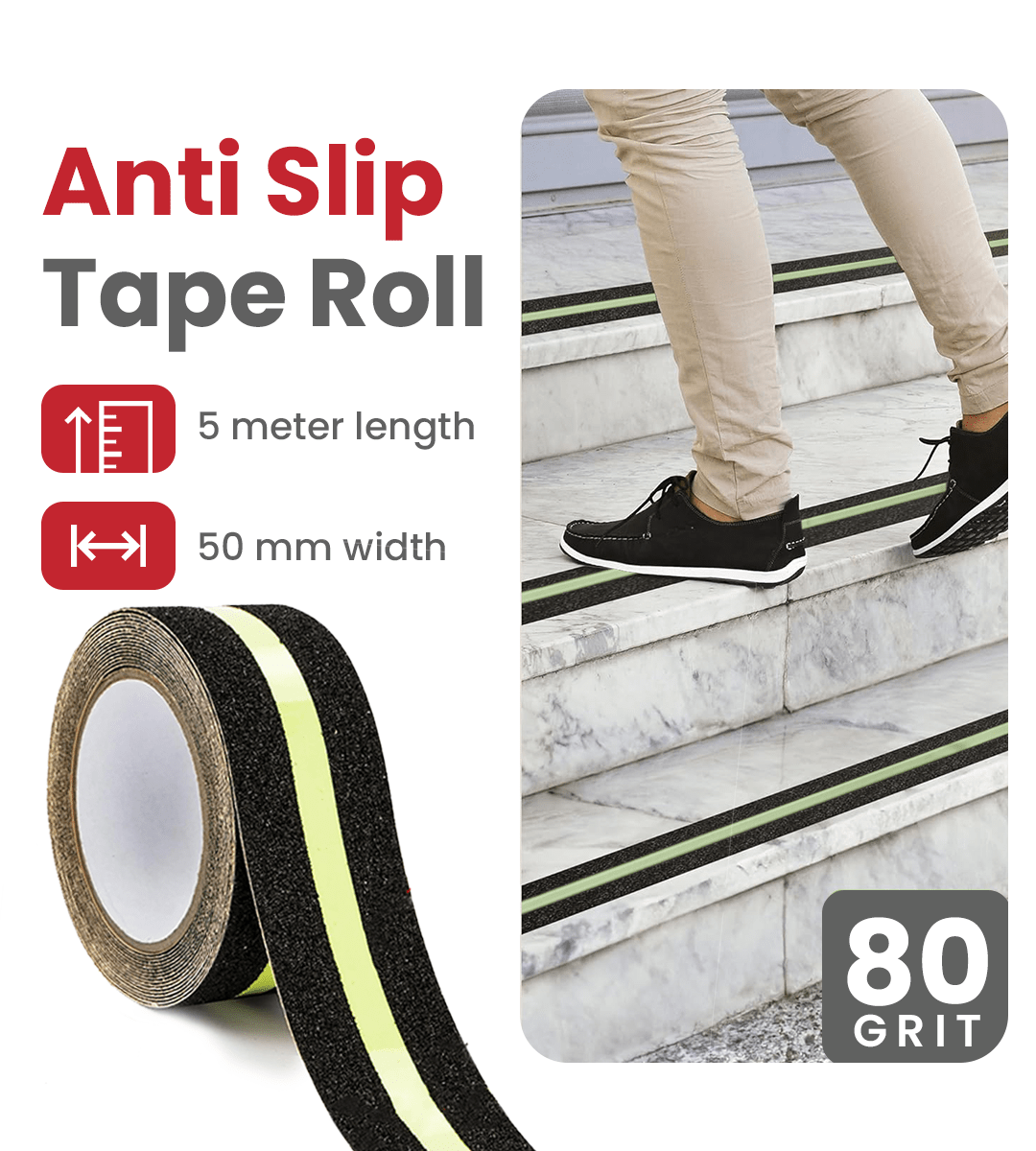 AGEasy Anti Skid Tape Glow in the Dark - Global Surgicals