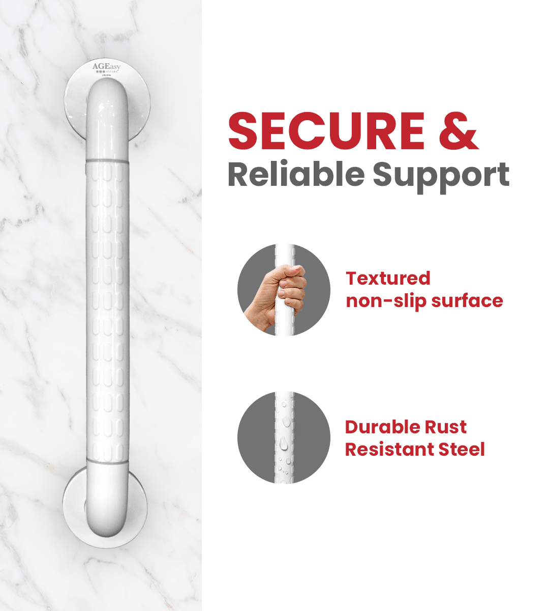 AGEasy Anti - Slip Grab Bar - Global Surgicals