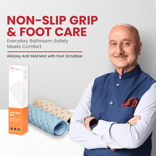 AGEasy Anti Slip Mat with Foot Scrubber - Global Surgicals