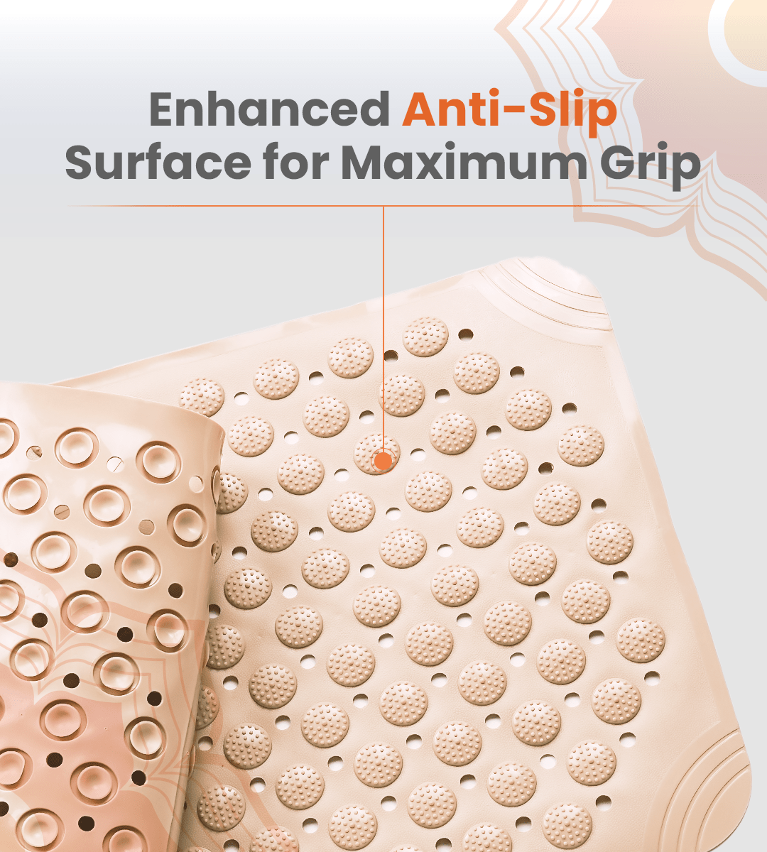 AGEasy Anti Slip Mat with Foot Scrubber - Global Surgicals