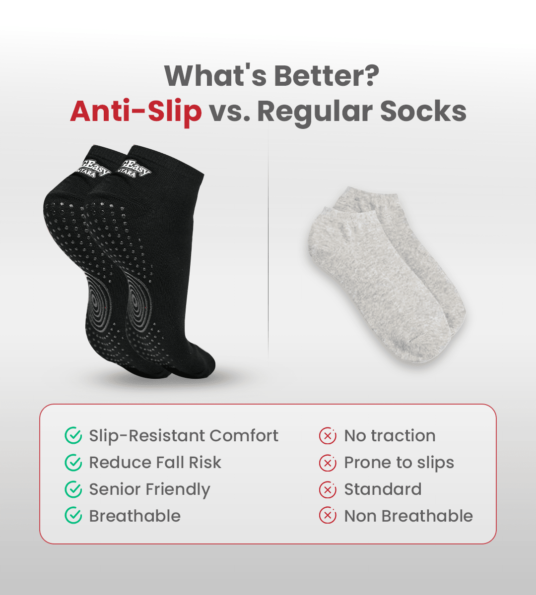 AGEasy Anti - Slip Socks - Global Surgicals