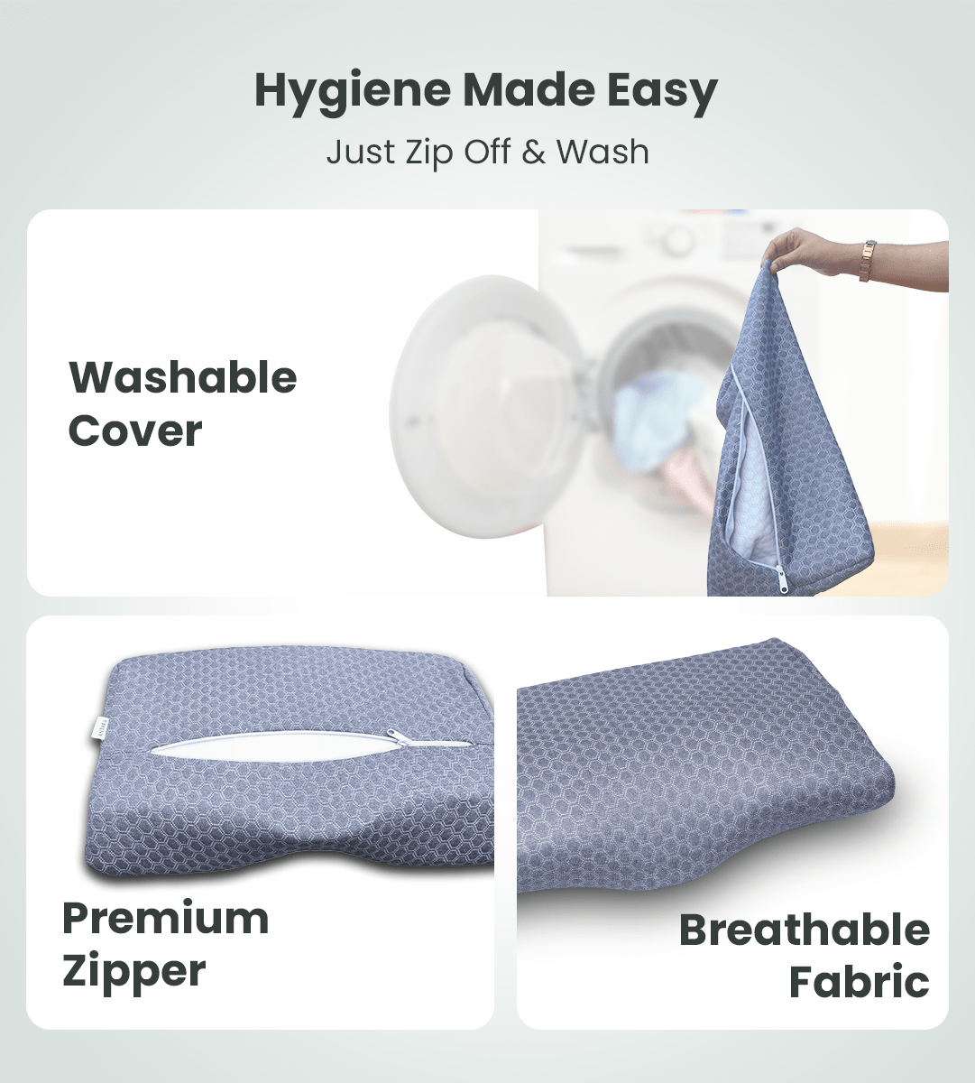 AGEasy Cervical Pillow (Lavender Grey) - Global Surgicals