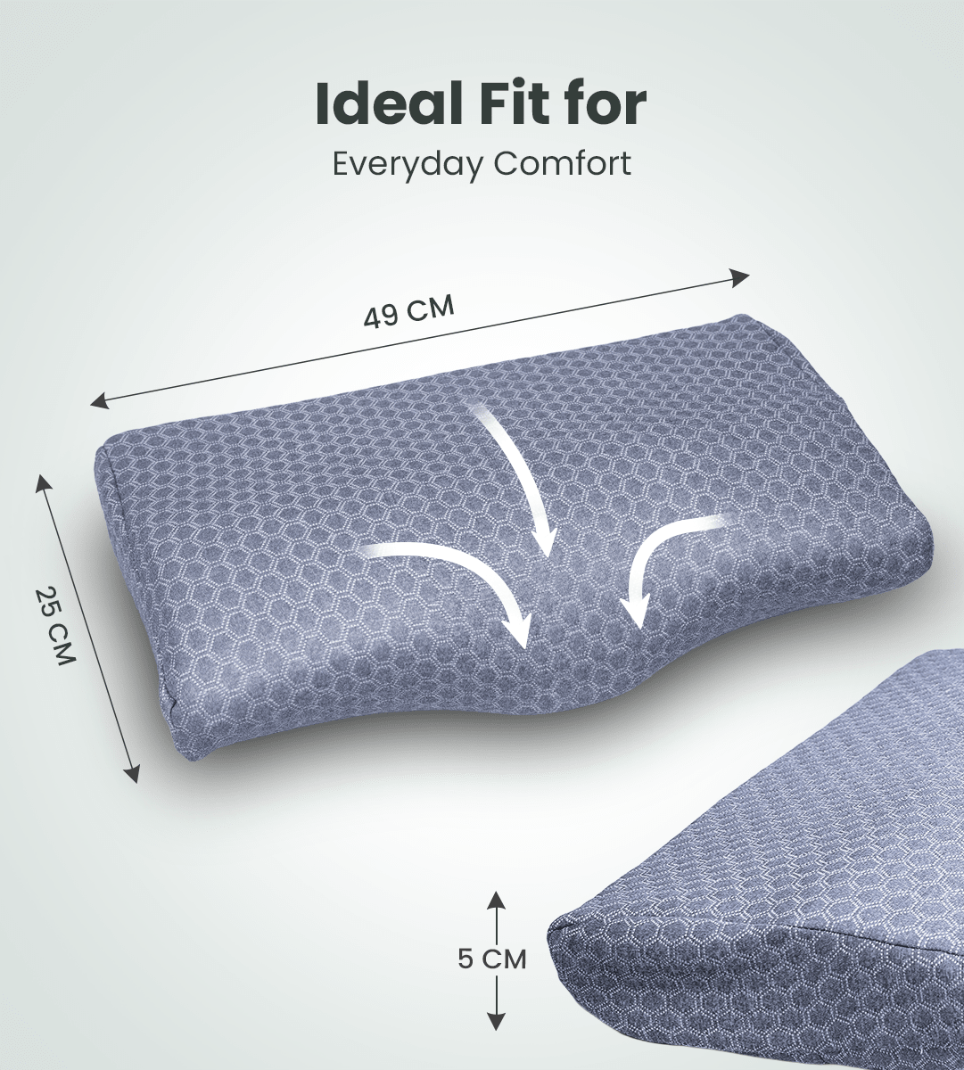 AGEasy Cervical Pillow (Lavender Grey) - Global Surgicals