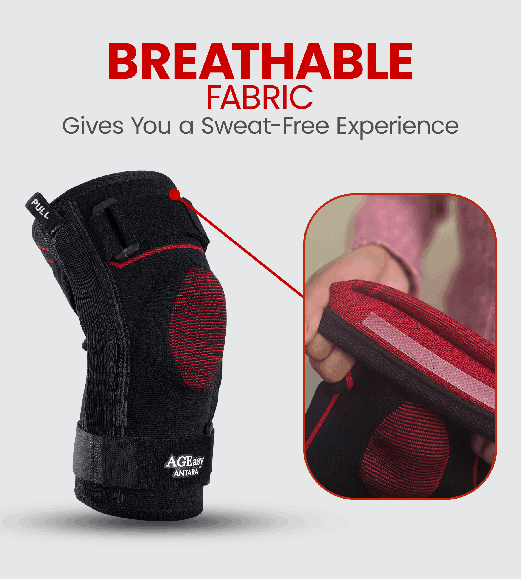 AGEasy Comfort Hinged Knee Brace for Knee Discomfort (Pair) - Global Surgicals