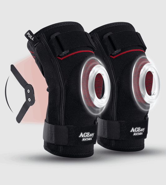 AGEasy Comfort Hinged Knee Brace for Knee Discomfort (Pair) - Global Surgicals