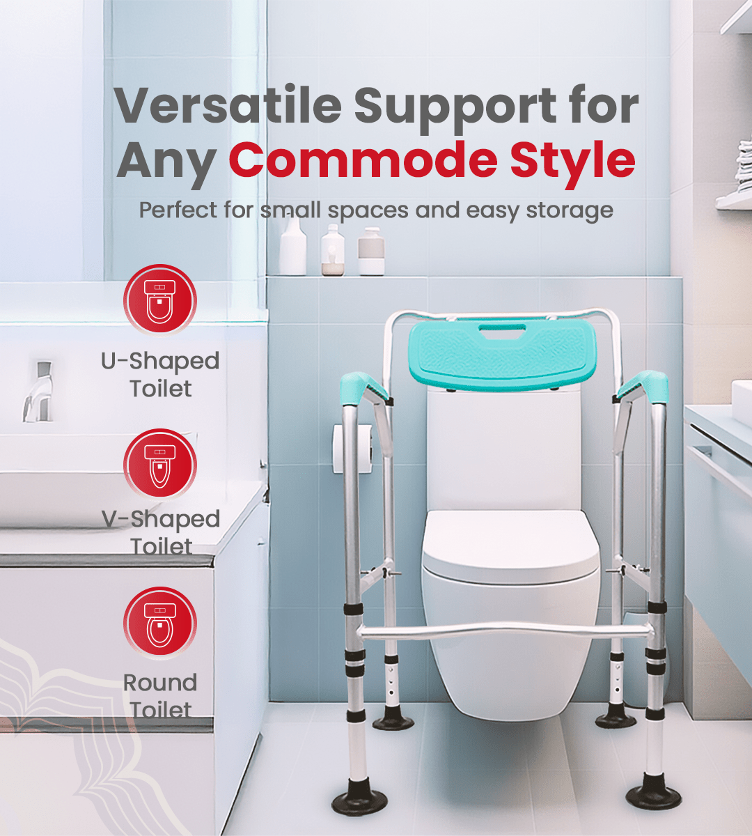 AGEasy Commode Frame for Elders - Global Surgicals