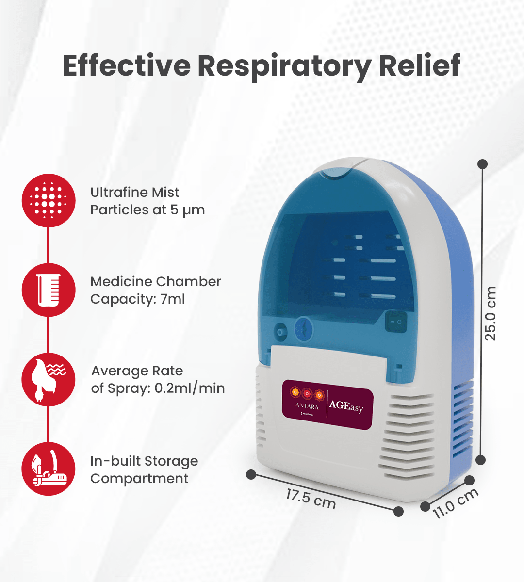 AGEasy Compressor Nebulizer With Compartment - Global Surgicals