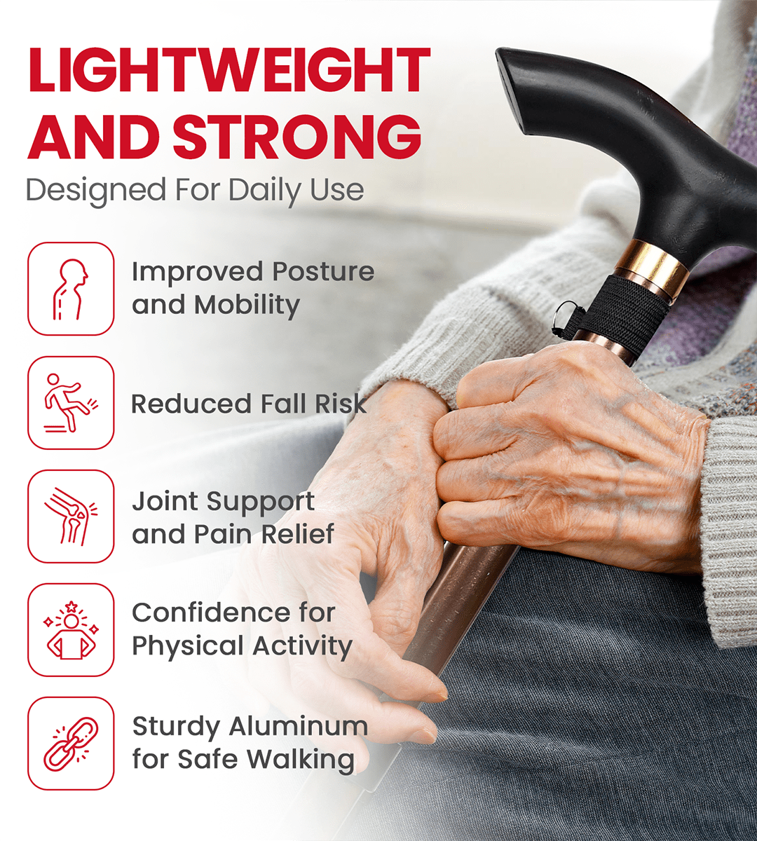 AGEasy Foldable Walking Stick (Copper) - Global Surgicals