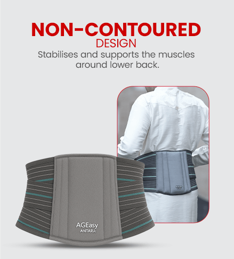 AGEasy Lumbo Sacral (LS) Belt - Non Contoured | Lower Back Support | Pain Solution for Back and Abdomen - Global Surgicals