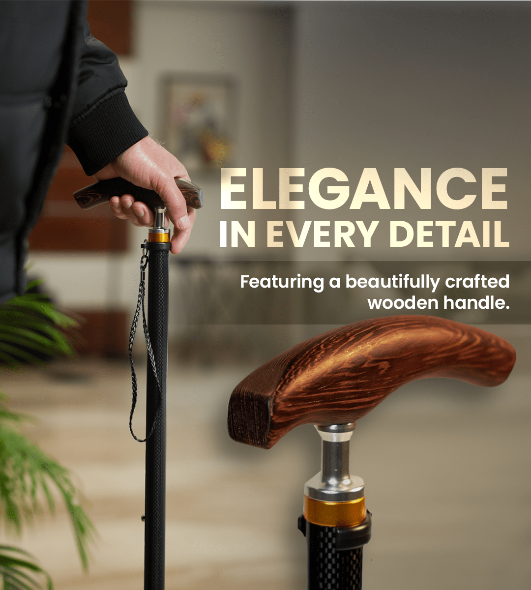 AGEasy Pivot Explorer Carbon Walking Stick - Global Surgicals
