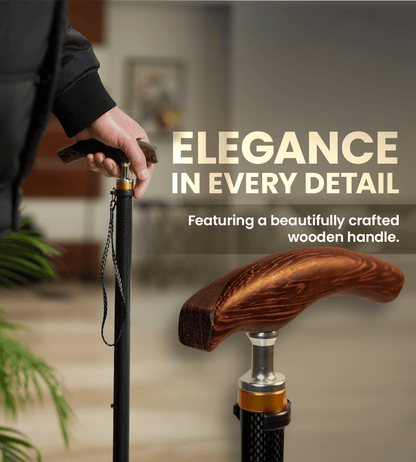 AGEasy Pivot Explorer Carbon Walking Stick - Global Surgicals