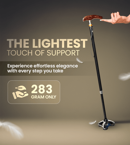 AGEasy Pivot Explorer Carbon Walking Stick - Global Surgicals