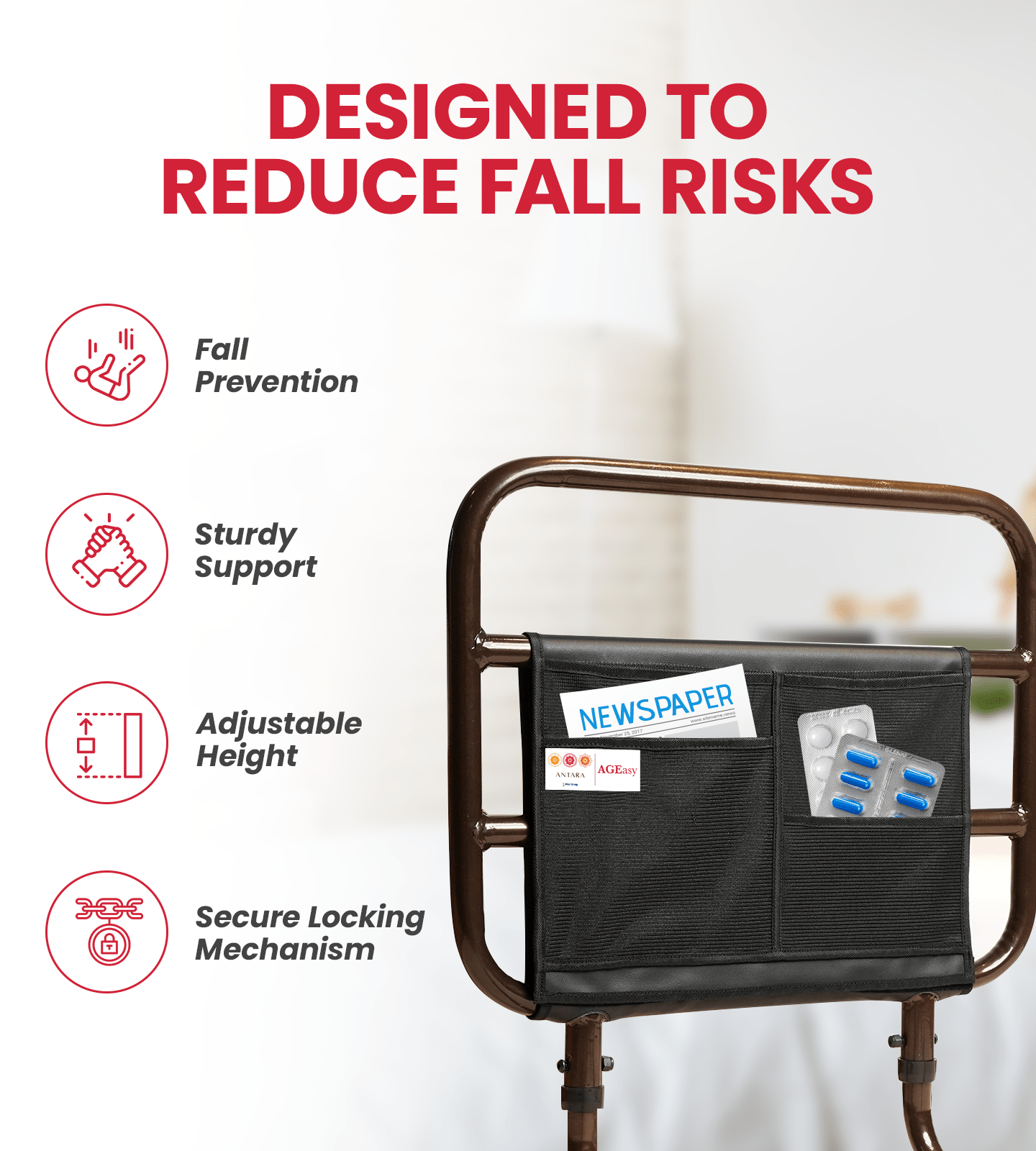 AGEasy Safety Bed Rail for Seniors - Global Surgicals
