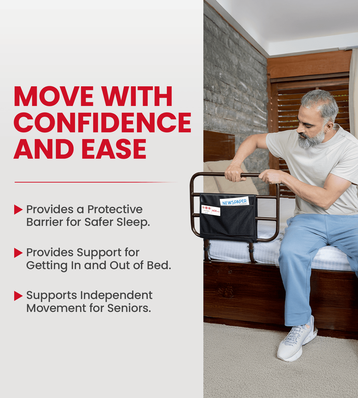 AGEasy Safety Bed Rail for Seniors - Global Surgicals