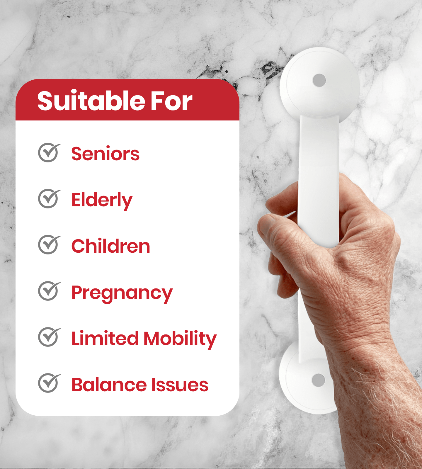 AGEasy Secure Hold Grab Bar - Global Surgicals
