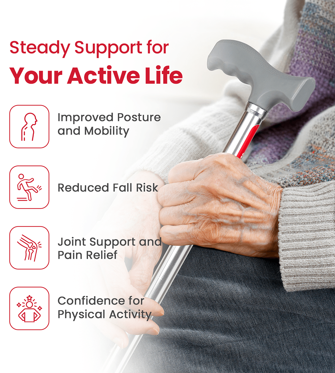 AGEasy Single Leg Walking Stick - Global Surgicals