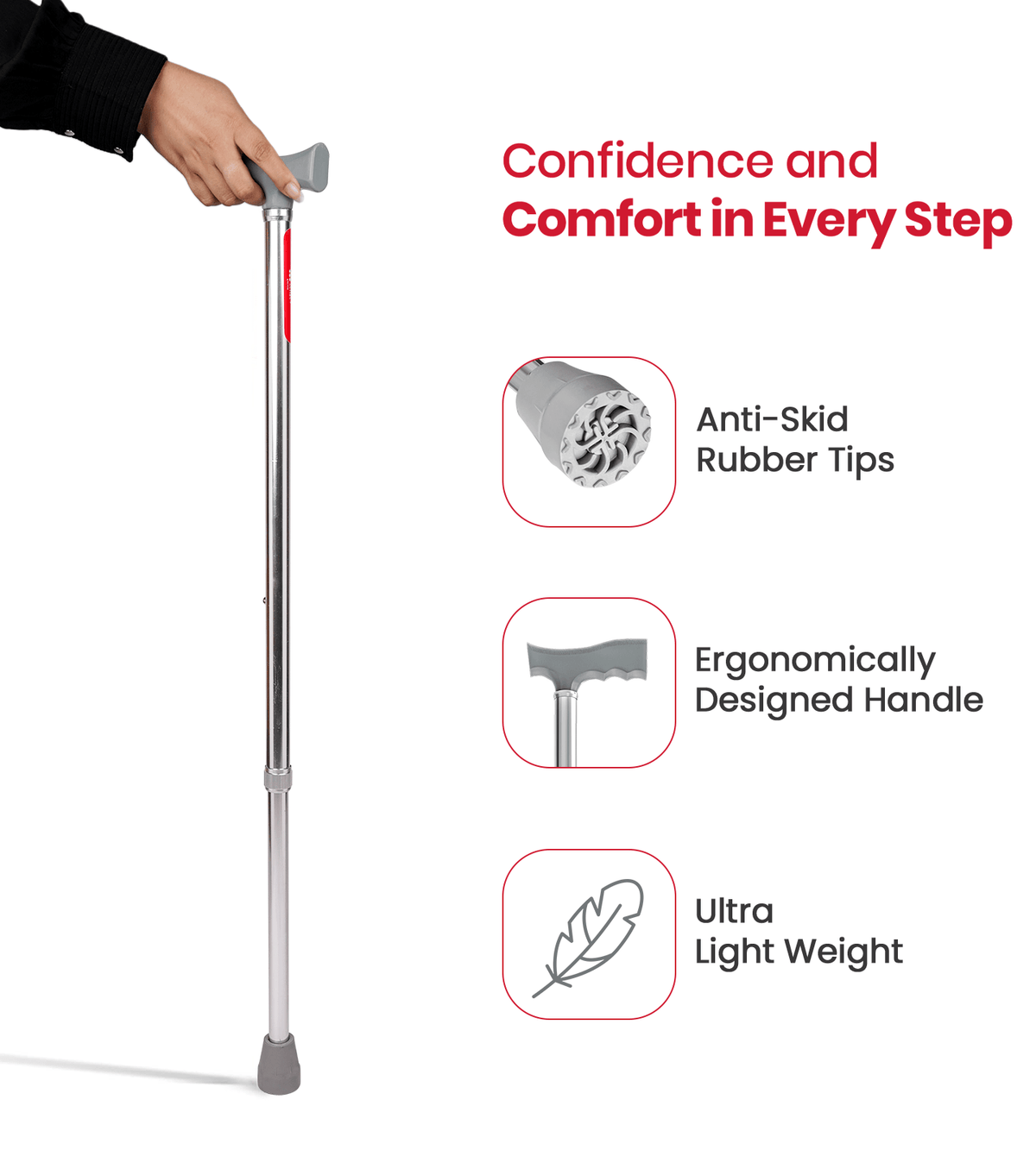 AGEasy Single Leg Walking Stick - Global Surgicals